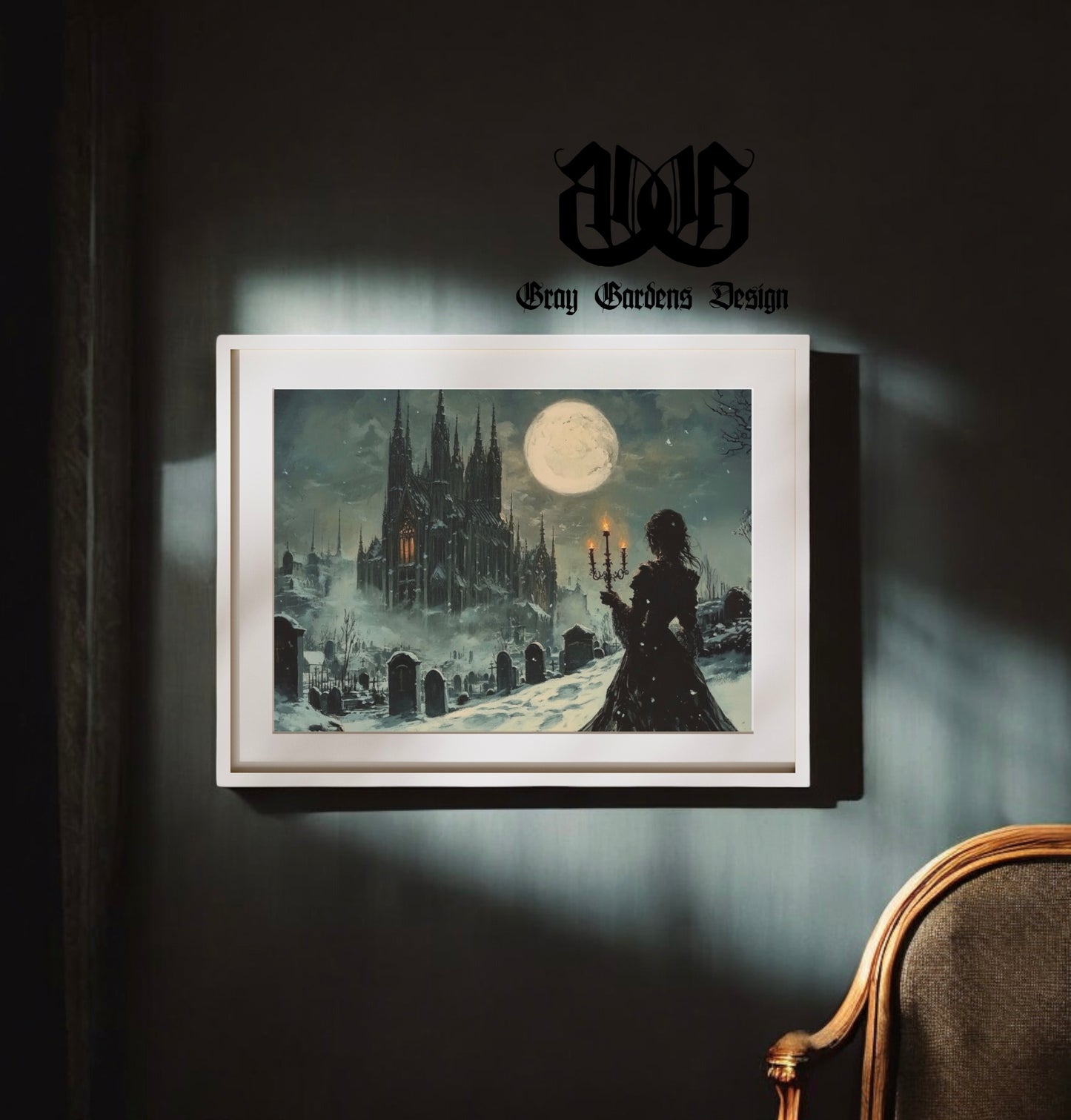 Victorian Moonlight Cathedral Decoupage Paper | Large Decoupage Paper for Furniture and other DIY Projects