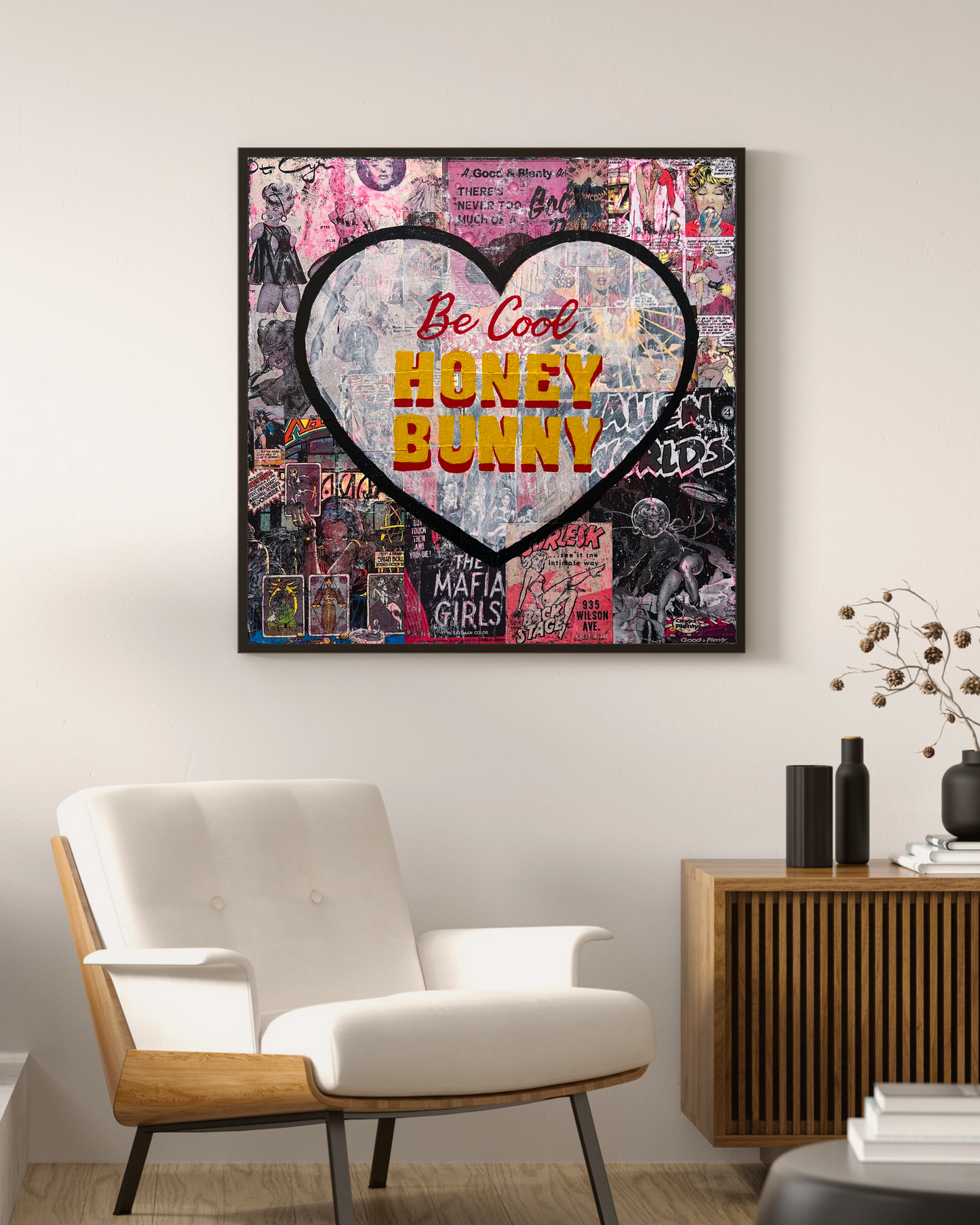Be Cool Honey Bunny Print
