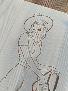 Graffiti Pop Cowgirl 1 Stencil