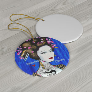Imperfection is Beauty Ceramic Ornament