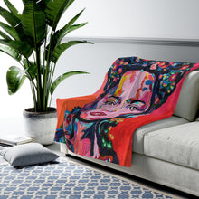 Load image into Gallery viewer, Frida Kahlo Velveteen Plush Blanket