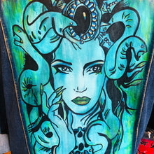 Load image into Gallery viewer, Hand Painted Medusa Denim Jacket