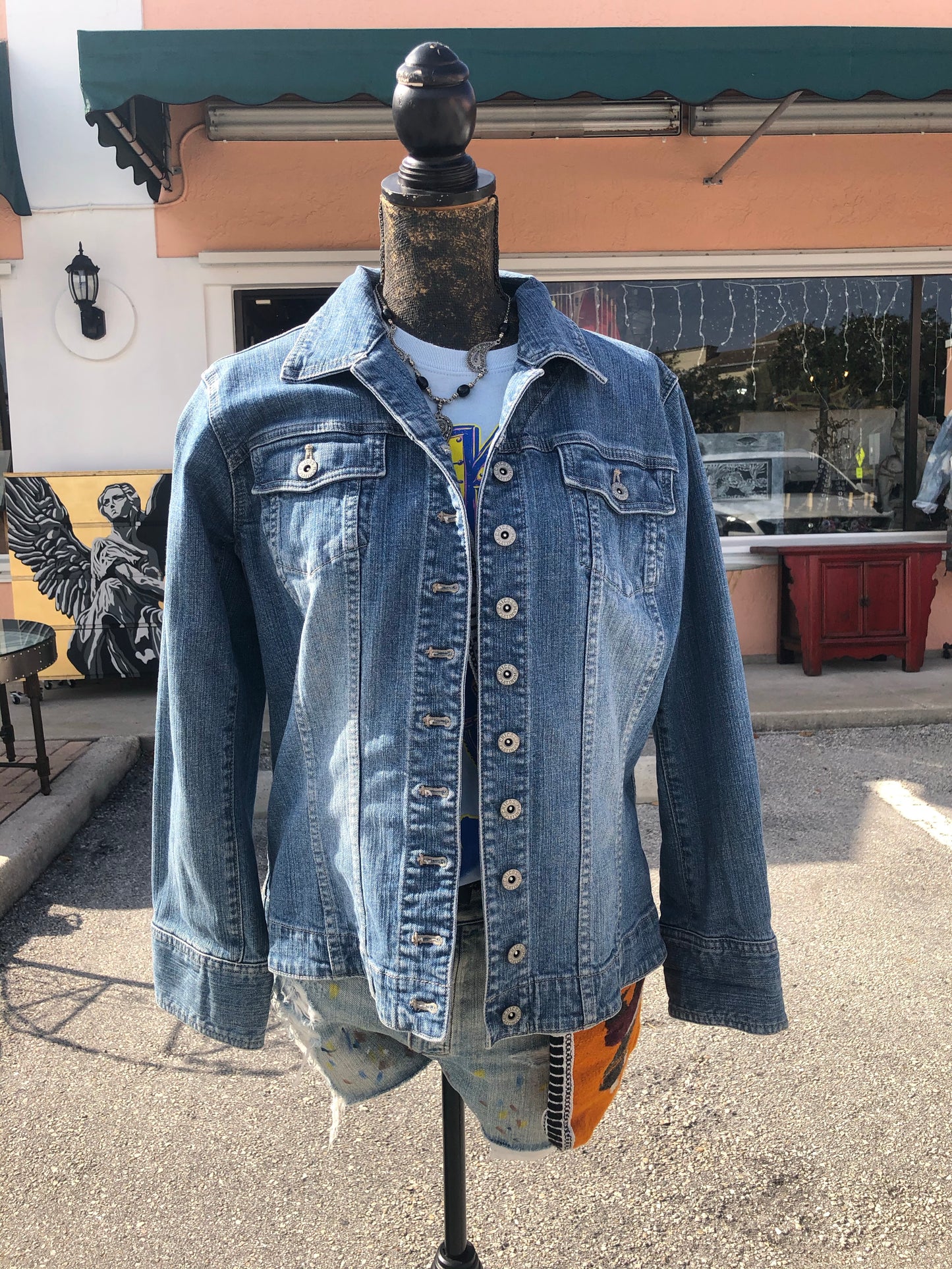 Hand Painted Cher Quote Denim Jacket