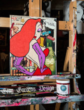 Load image into Gallery viewer, Jessica Rabbit Mixed Media Painting on 11 x 14