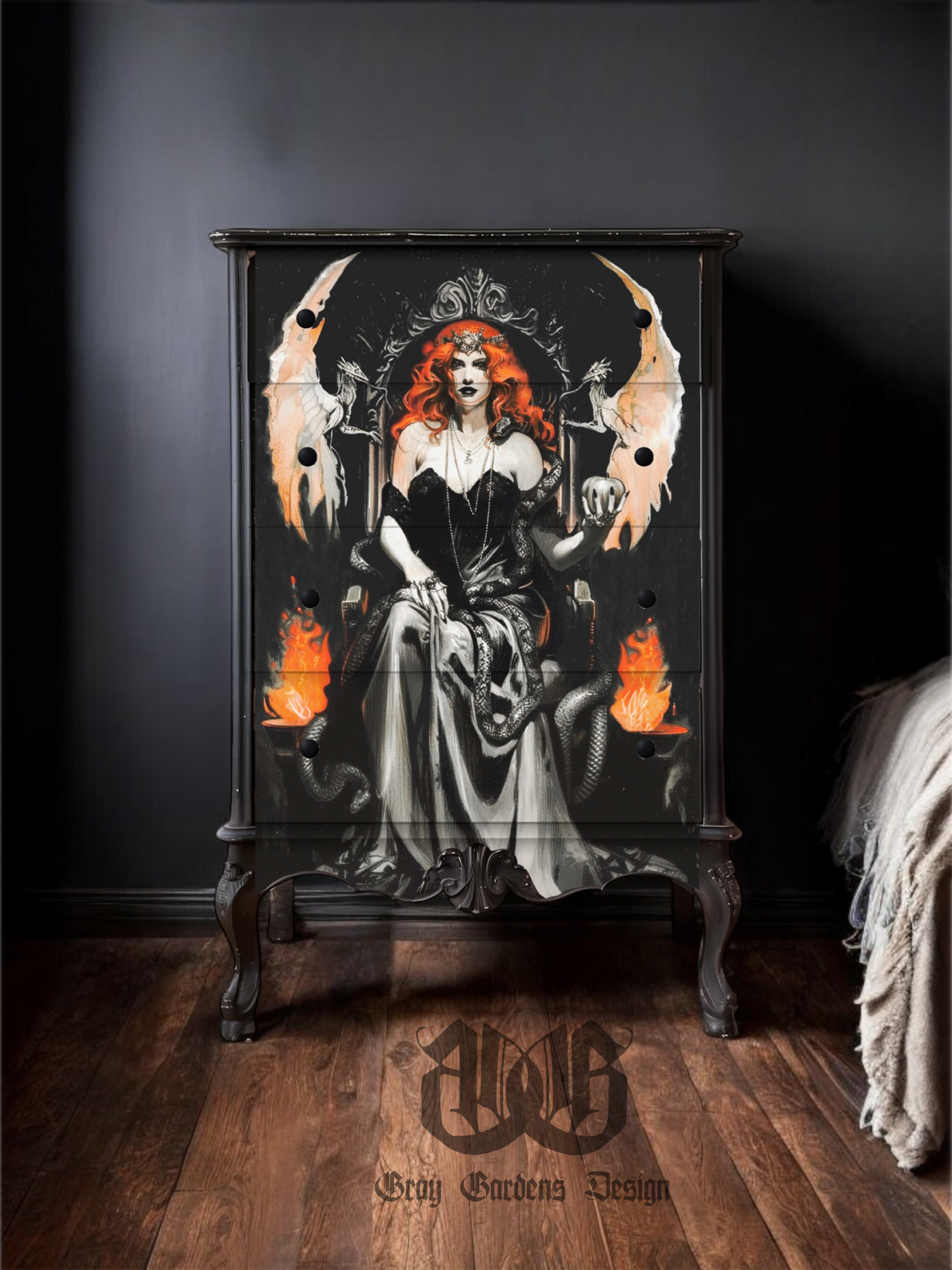 Goddess Lilith Decoupage Paper | Large Decoupage Paper for Furniture and other DIY Projects