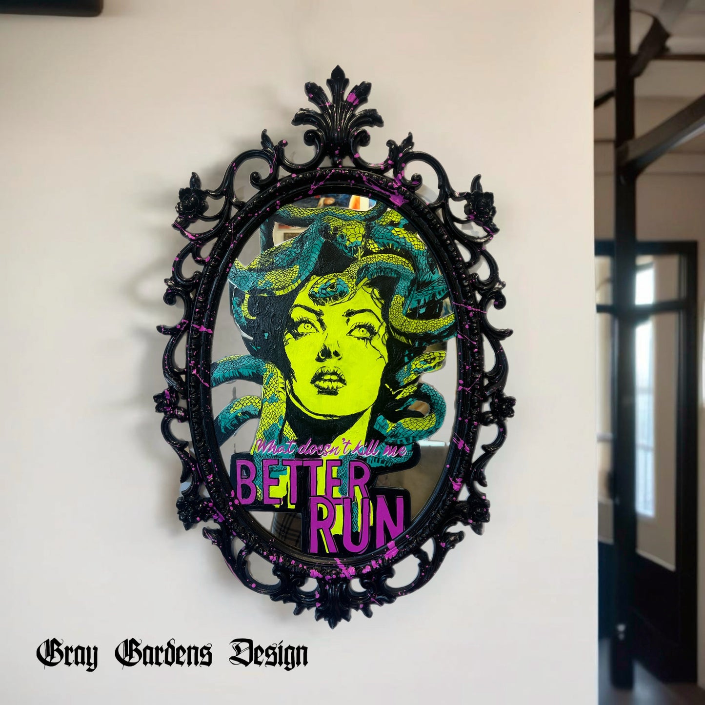 What Doesn’t Kill Me - Medusa Mirror Art Piece