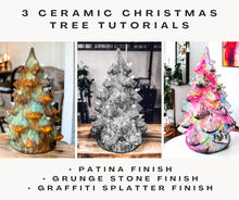 Load image into Gallery viewer, 3 Ceramic Christmas Tree Tutorials