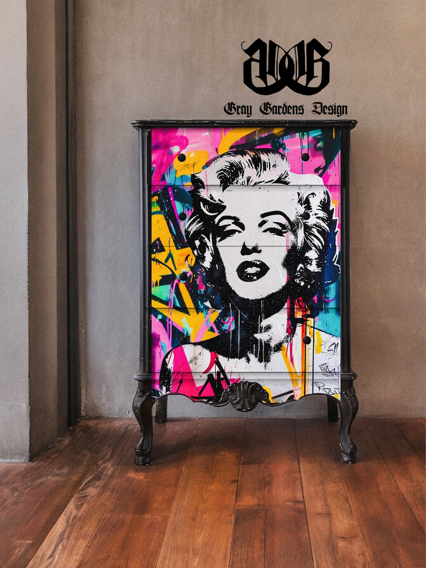 Bombshell Marilyn Monroe Decoupage Paper | Graffiti Pop Art Large Decoupage Paper for Furniture and other DIY Projects