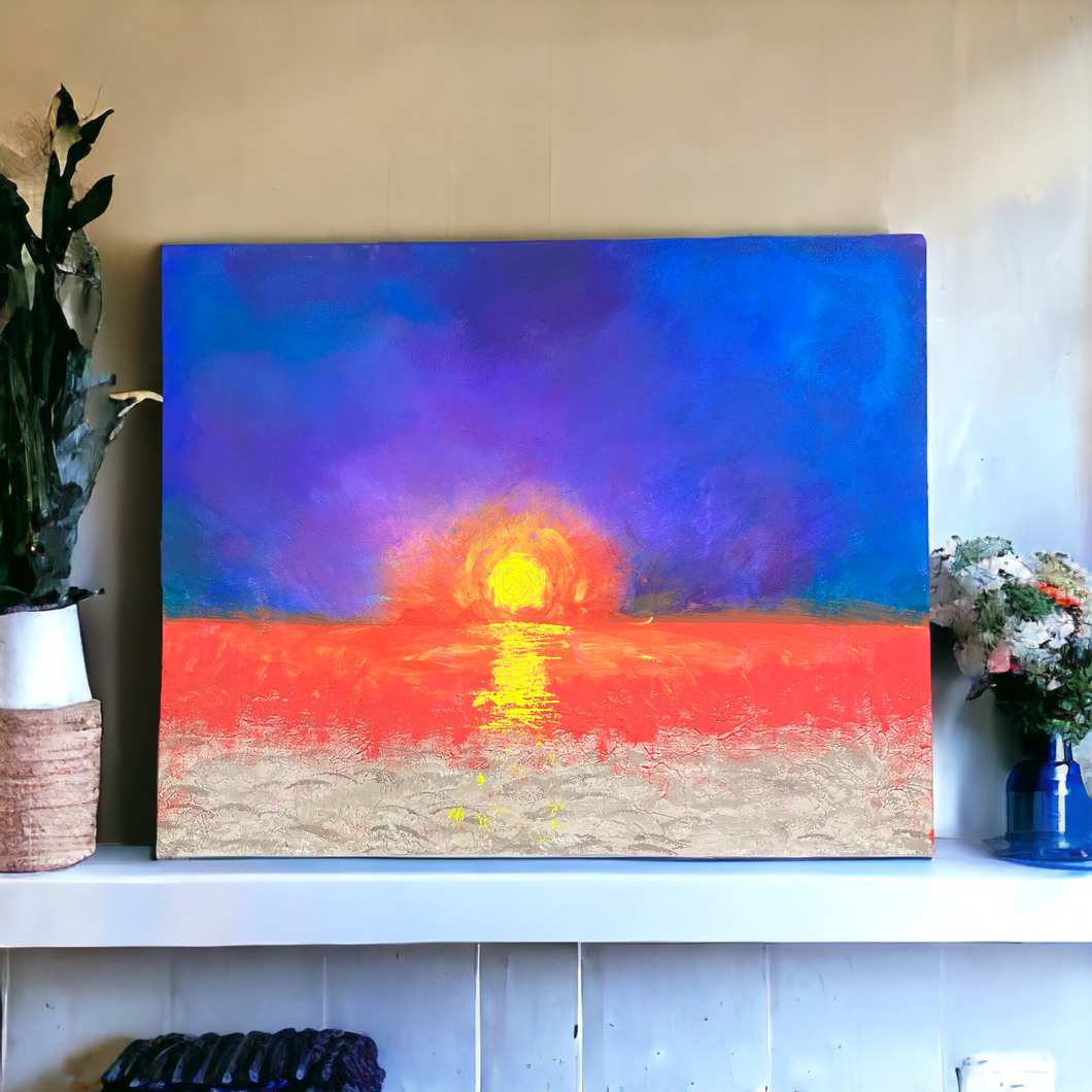 Sunset Painting by Miles