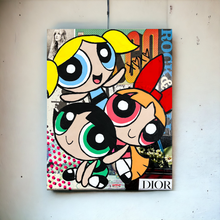Load image into Gallery viewer, Powerpuff Girls Mixed Media Painting on 11 x 14