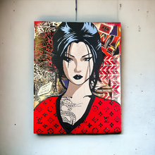 Load image into Gallery viewer, Mulan GG Style Mixed Media Painting on 11 x 14