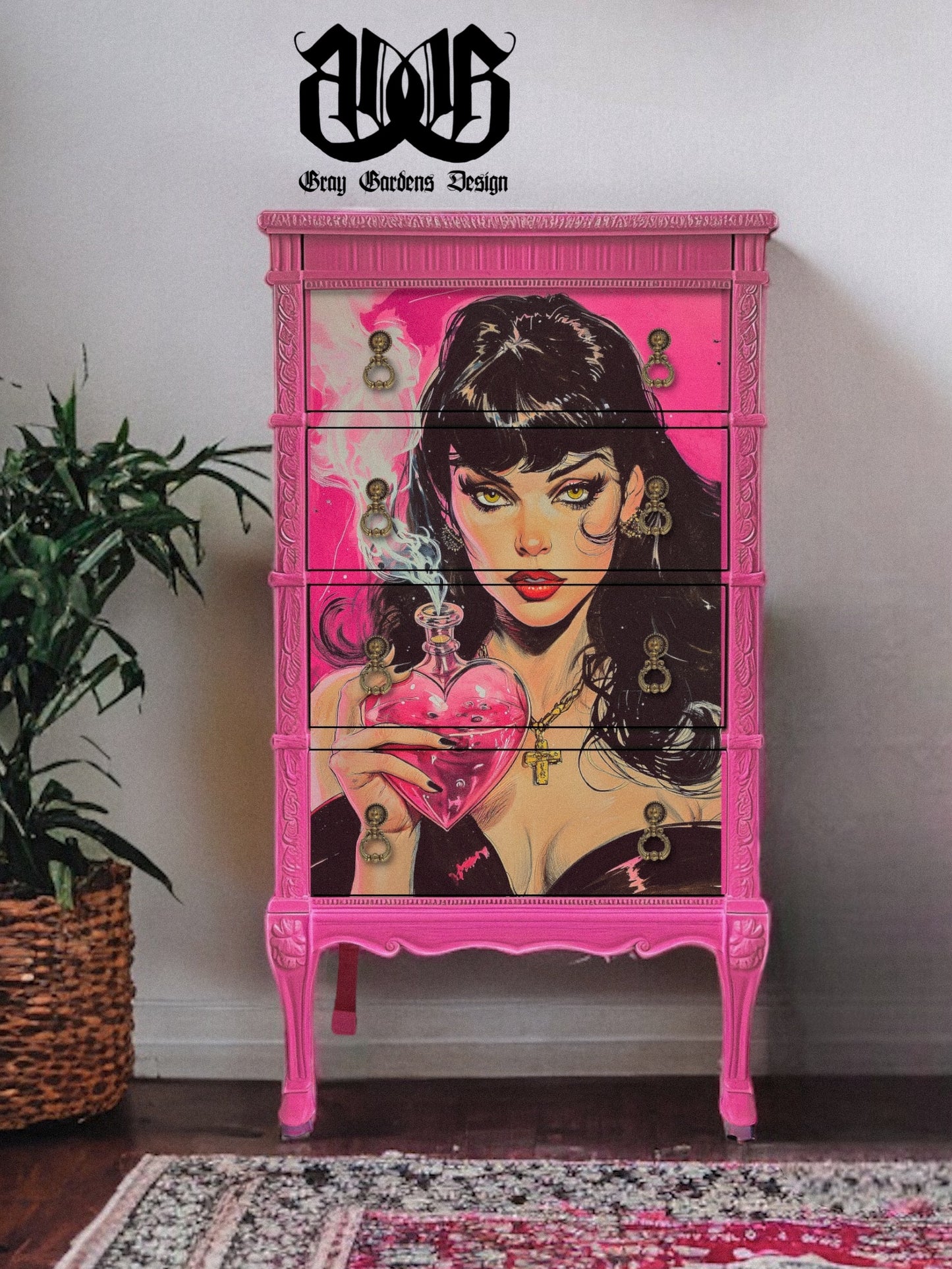 Love Potion #9 Decoupage Paper | Pop Art Large Decoupage Paper for Furniture and other DIY Projects