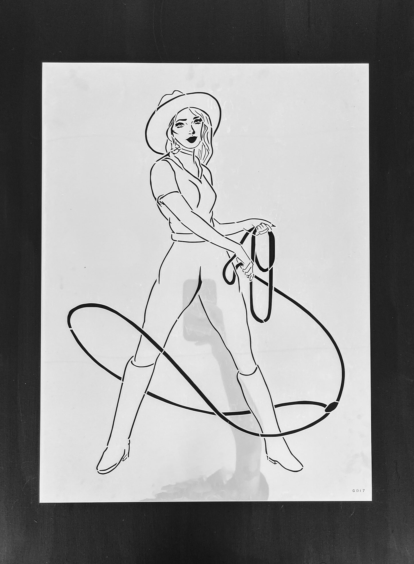 Graffiti Pop Cowgirl 1 Stencil