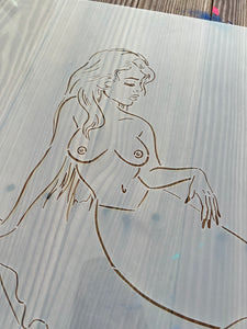 Graffiti Pop Mermaid 2 Stencil