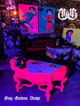Load image into Gallery viewer, Barbie Core Pop Art &quot;Roxy&quot; Demilune Console Table