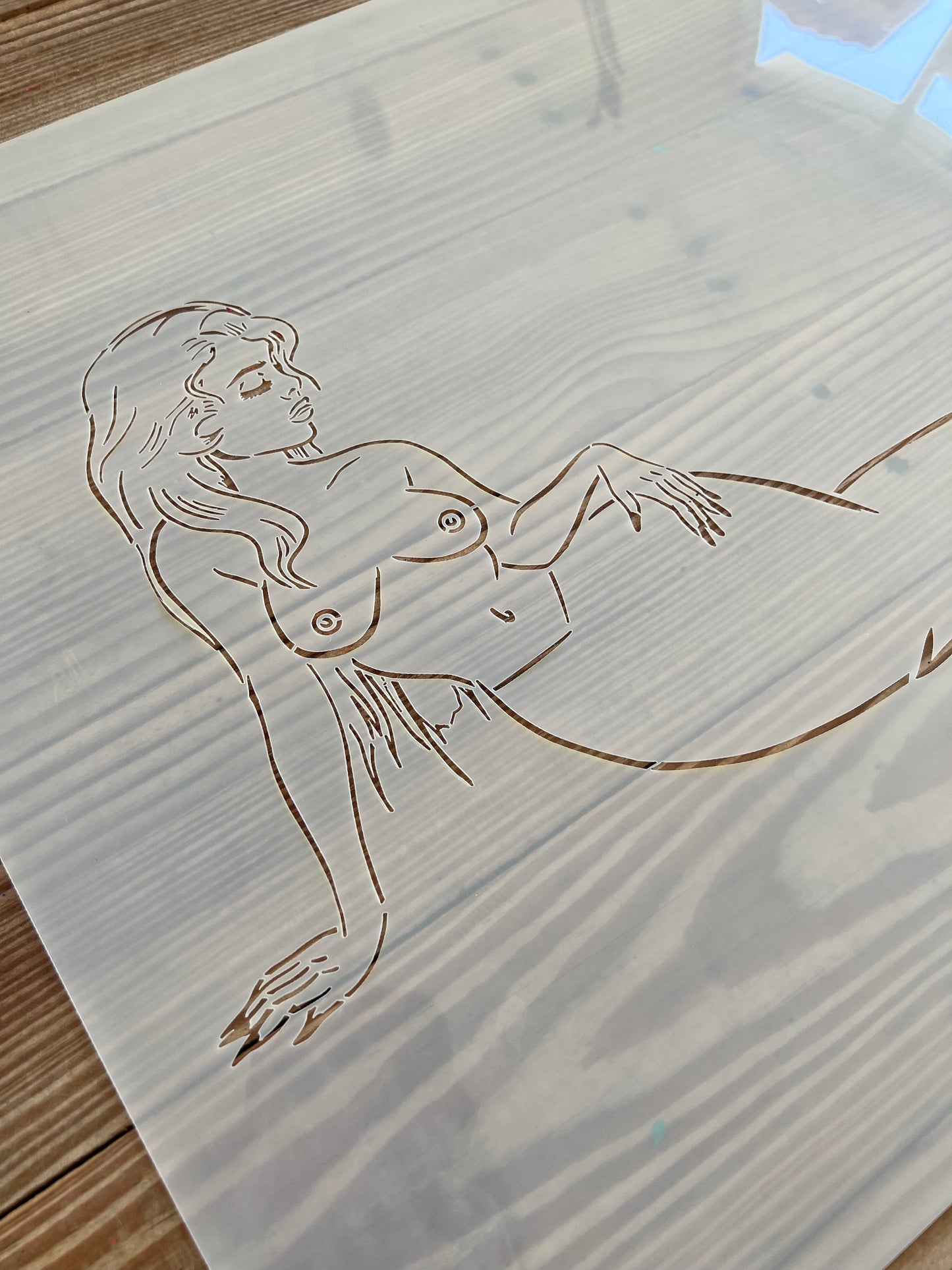 Graffiti Pop Mermaid 1 Stencil