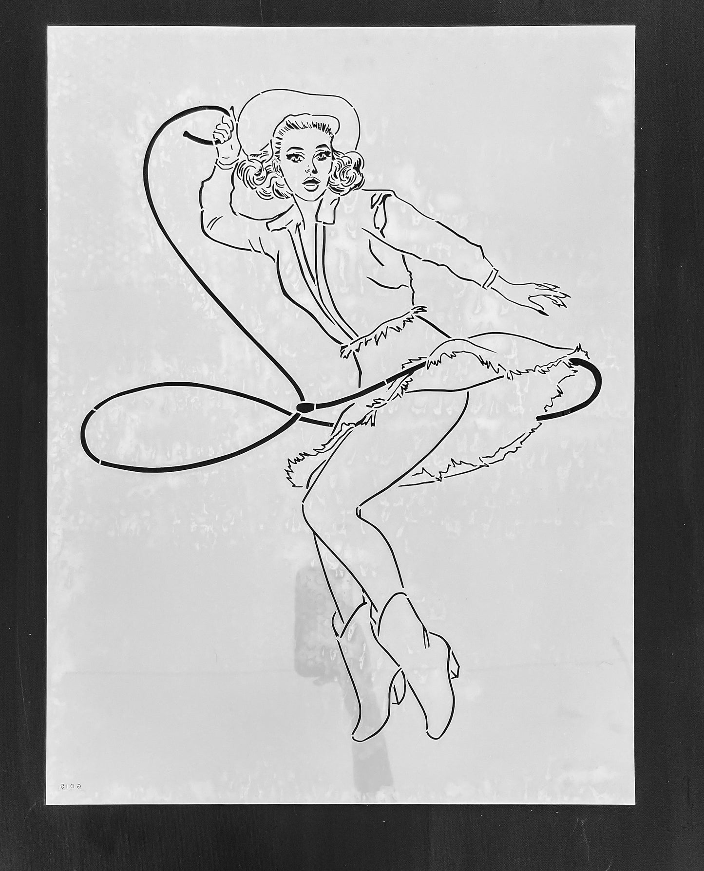 Graffiti Pop Cowgirl 3 Stencil