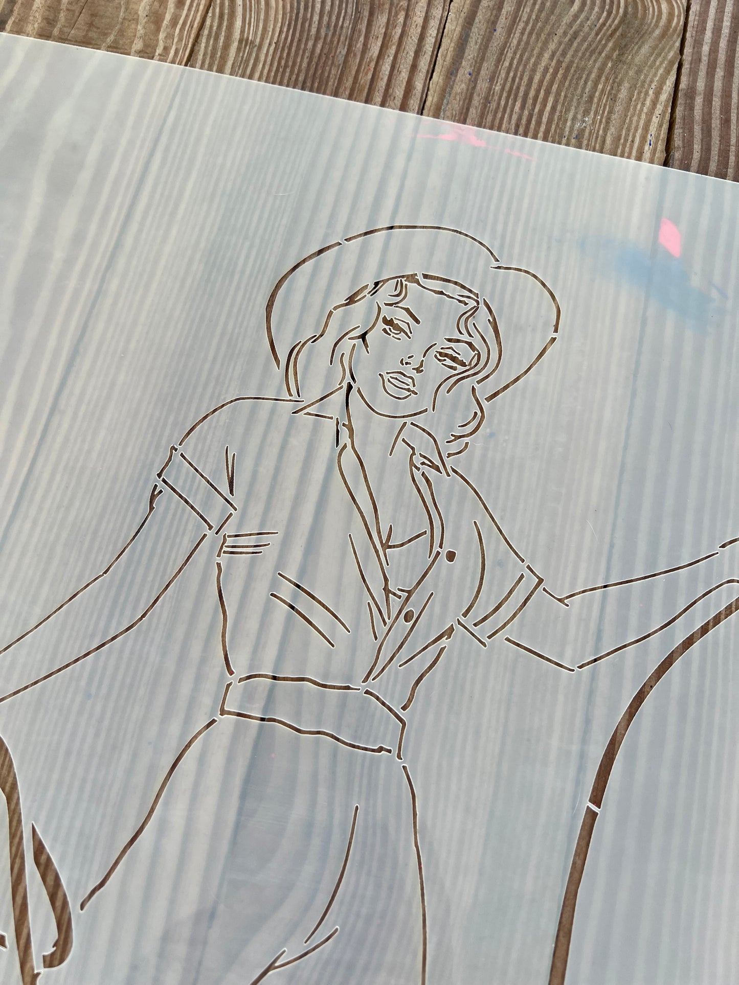 Graffiti Pop Cowgirl 2 Stencil