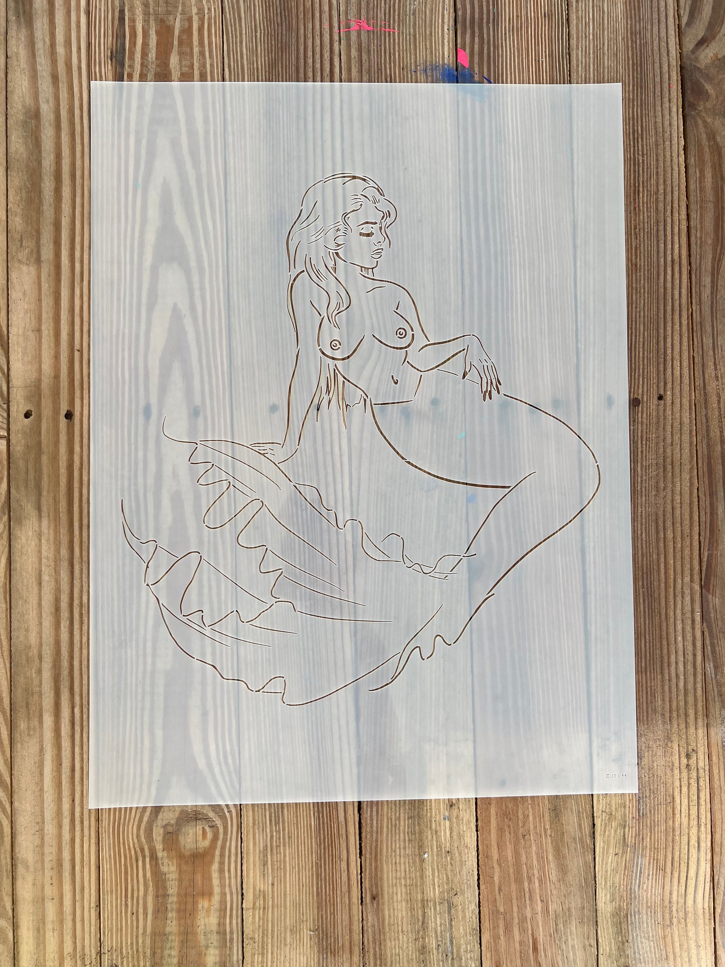 Graffiti Pop Mermaid 2 Stencil