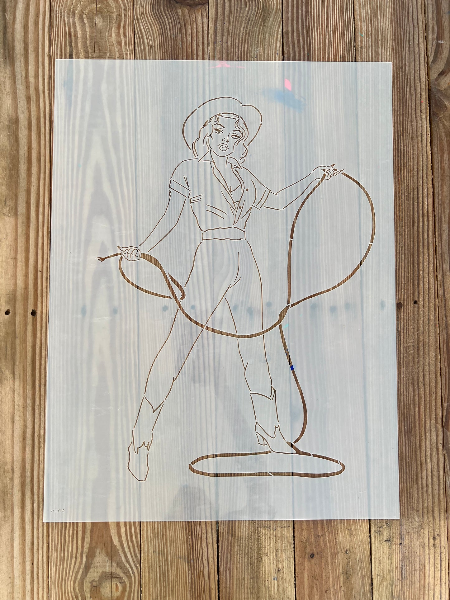 Graffiti Pop Cowgirl 2 Stencil