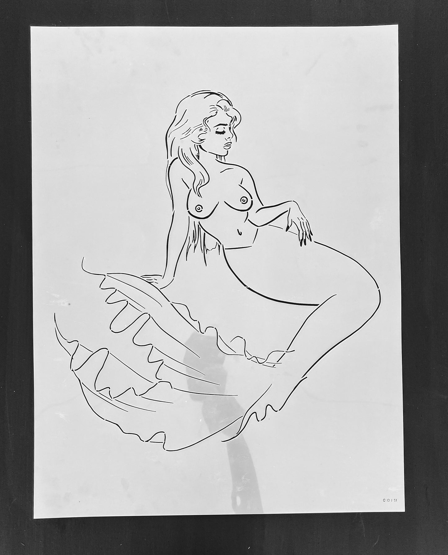 Graffiti Pop Mermaid 2 Stencil