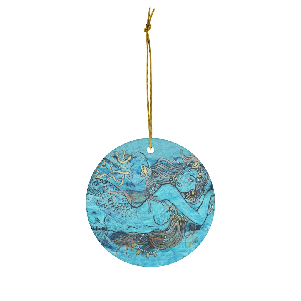 Siren of the Sea Mermaid Ceramic Ornament