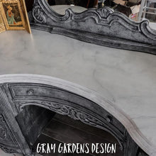 Load image into Gallery viewer, Hand Painted Vintage Ornate Stone Marble Finish Vanity Dresser Furniture Art