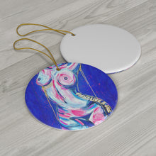 Load image into Gallery viewer, Fight Like a Girl Ceramic Ornament