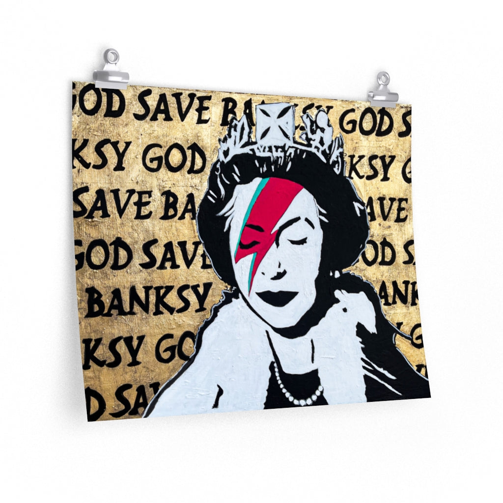 God Save Banksy Matte Print