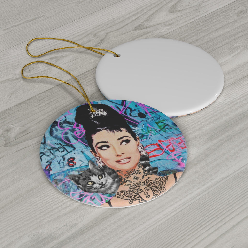 Bad Bitch Audrey Graffiti Ceramic Ornament