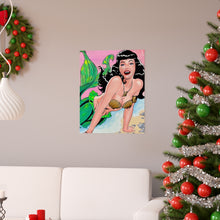 Load image into Gallery viewer, Bettie Page Mermaid Matte Print
