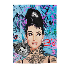 Load image into Gallery viewer, Tattooed Audrey / Velveteen Plush Blanket