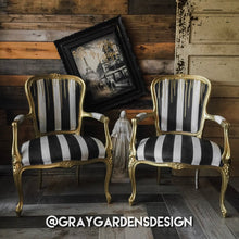 Load image into Gallery viewer, Vintage Hand Painted French Glam Chairs