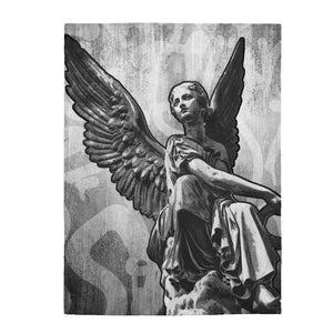 Stone Angel Velveteen Plush Blanket