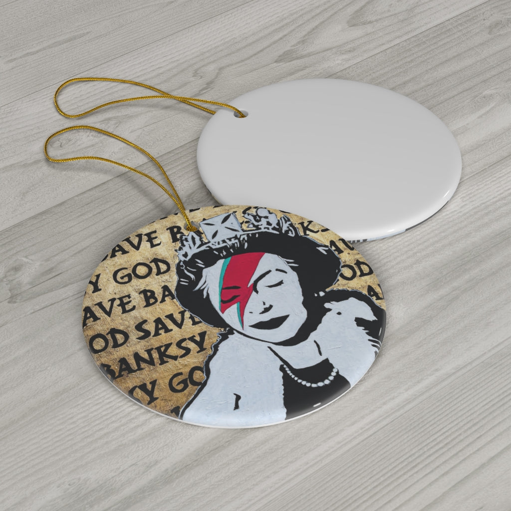 God Save Banksy Ceramic Ornaments