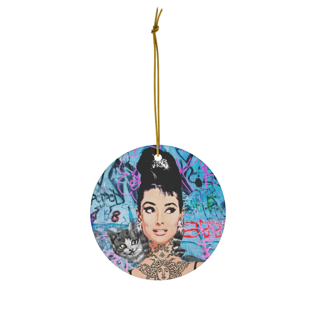 Bad Bitch Audrey Graffiti Ceramic Ornament