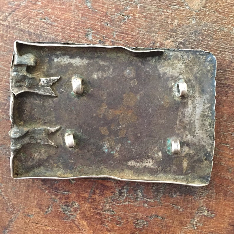 Antique Tribal Amulet Belt Buckle