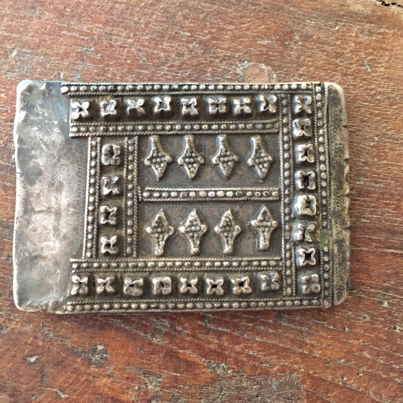 Antique Tribal Amulet Belt Buckle – Gray Gardens Design