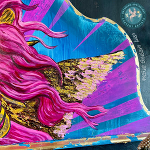 Graffiti Pop Angelic Venus Hand Painted Furniture Art Headboard
