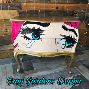 Hand Painted Pop Art Console/Entryway Table