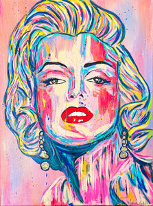 Abstract Marilyn Monroe Painting on Canvas
