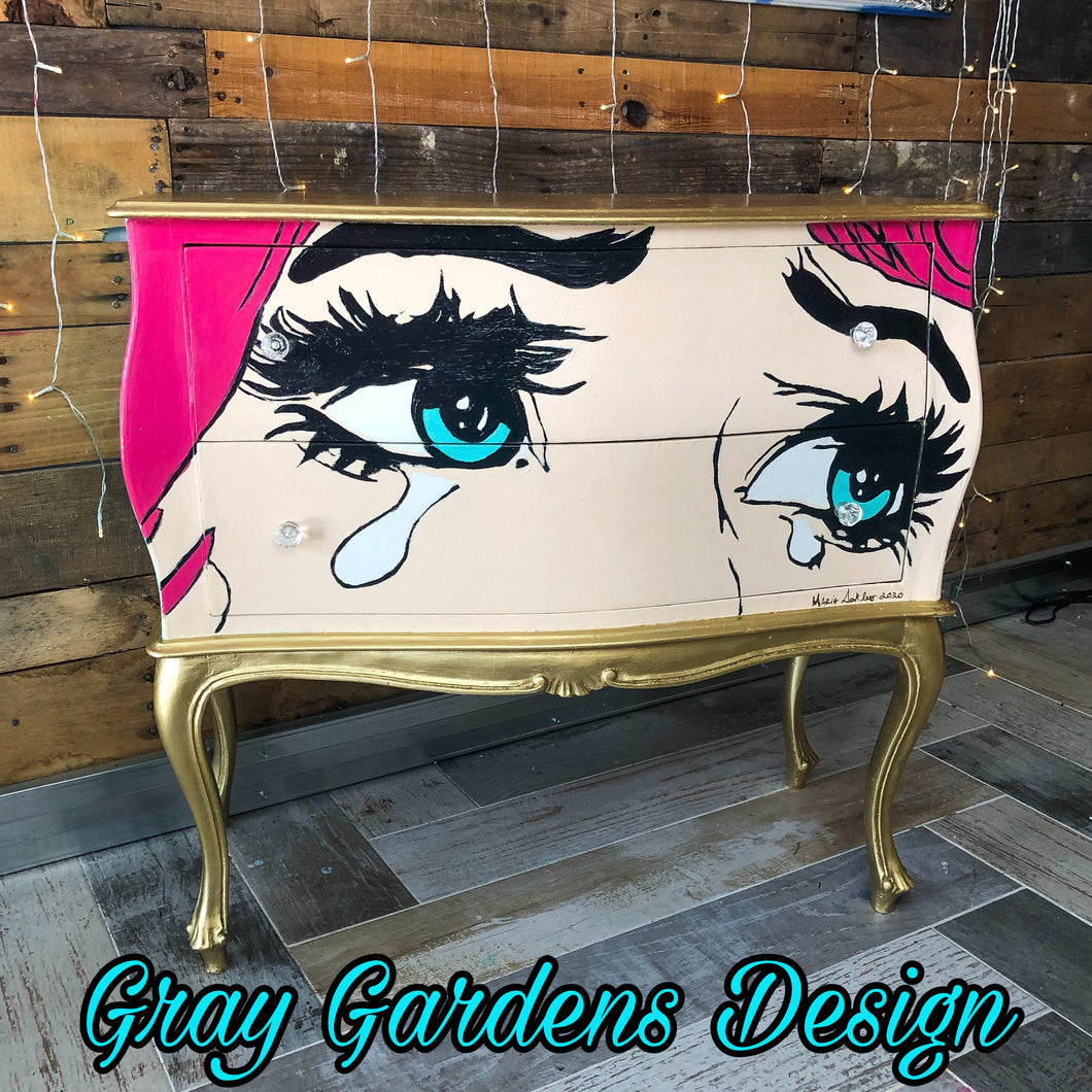 Hand Painted Pop Art Console/Entryway Table