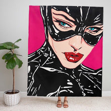 Load image into Gallery viewer, Catwoman Velveteen Plush Blanket