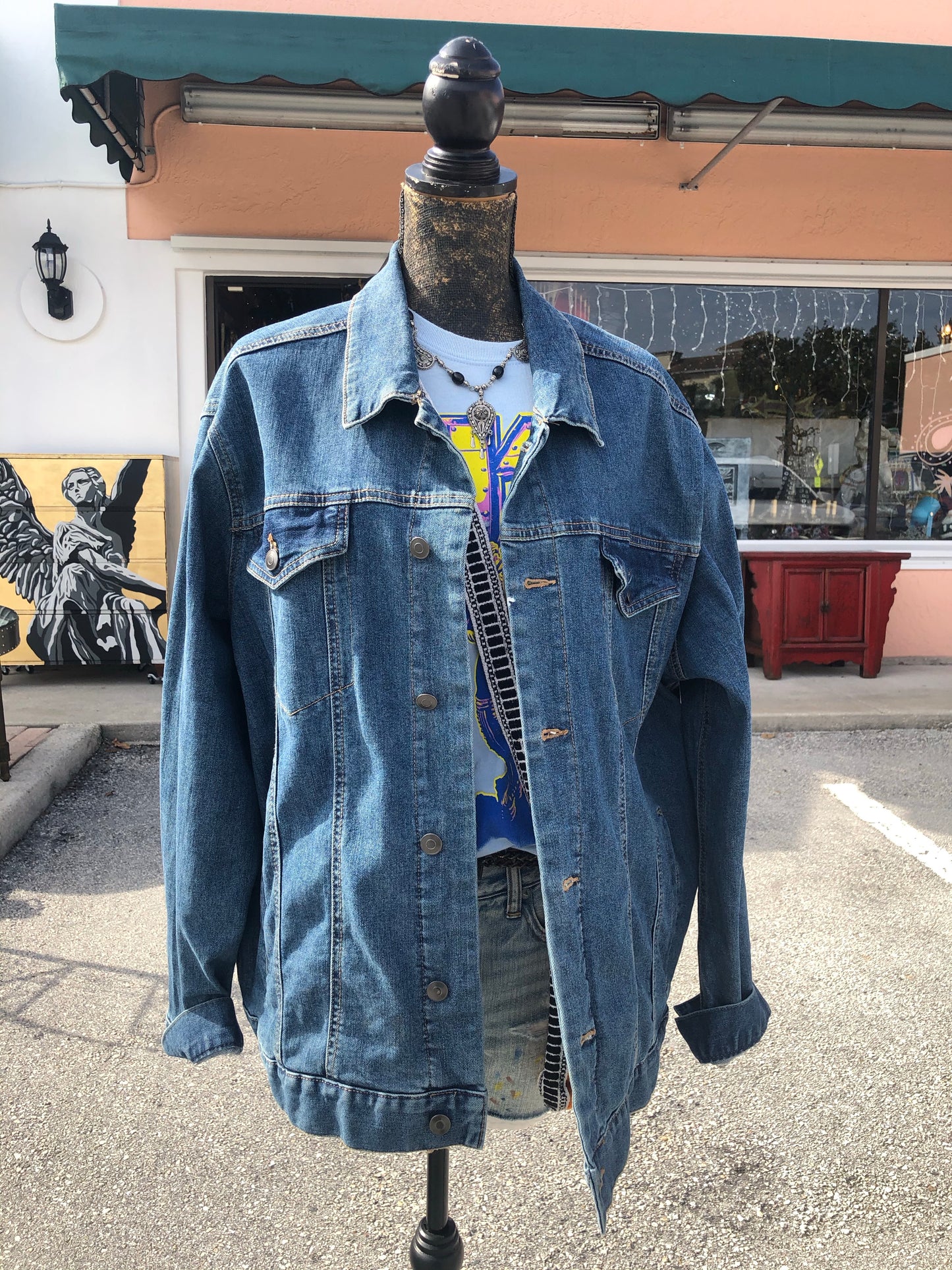 Hand Painted Catwoman Denim Jacket