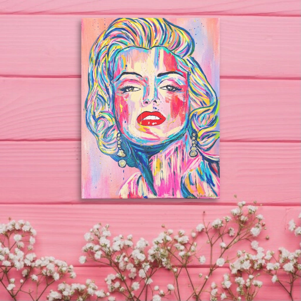 Abstract Marilyn Monroe Painting on Canvas