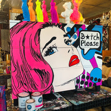 Load image into Gallery viewer, “Bitch Please” Mid Century Hand Painted Pop Art / Furniture Art Dresser