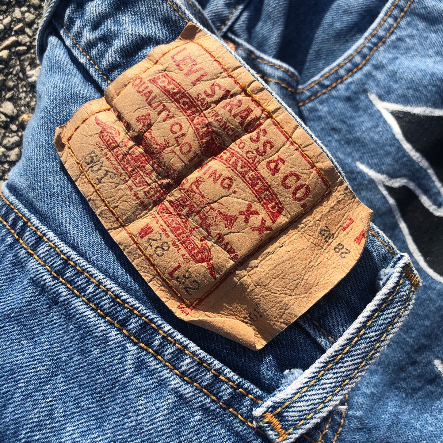 Upcycled Flame Denim Shorts